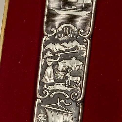Vintage Nordkapp H. TINN Souvenir Spoon Norway Viking
