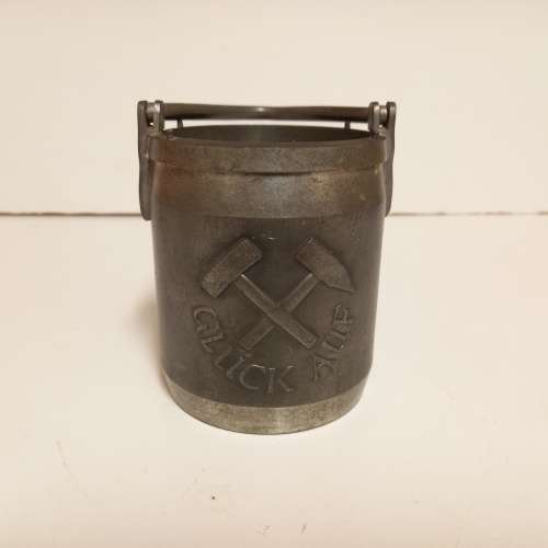 VINTAGE ASN BAVARIA ZINN PEWTER GLÜCK AUF MINI BUCKET