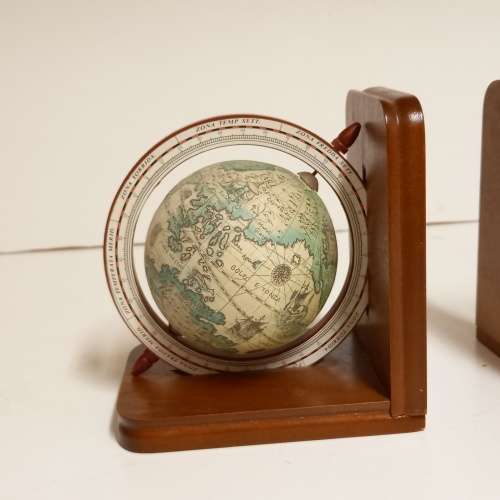 Two ELWECO Earth Globe Book Ends