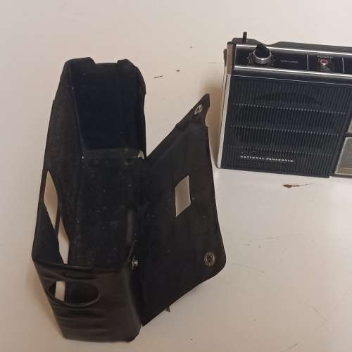 Vintage National Panasonic Model RF-4833 Portable Radio in Protective Cover
