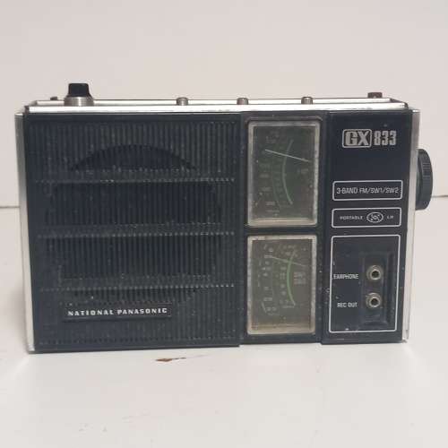 Vintage National Panasonic Model RF-4833 Portable Radio in Protective Cover