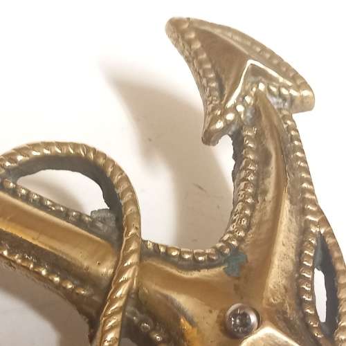 BRASS NAVAL ANCHOR WALL ORNAMENT