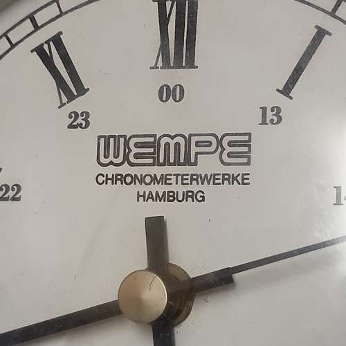 WEMPE CHRONOMETERWERKE HAMBURG VINTAGE SHIP CLOCK  MADE IN GERMANY - WORKS