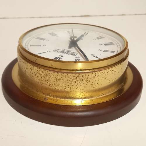 WEMPE CHRONOMETERWERKE HAMBURG VINTAGE SHIP CLOCK  MADE IN GERMANY - WORKS