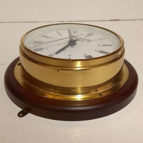 WEMPE CHRONOMETERWERKE HAMBURG VINTAGE SHIP CLOCK  MADE IN GERMANY - WORKS