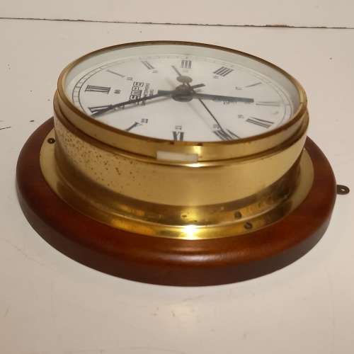 WEMPE CHRONOMETERWERKE HAMBURG VINTAGE SHIP CLOCK  MADE IN GERMANY - WORKS