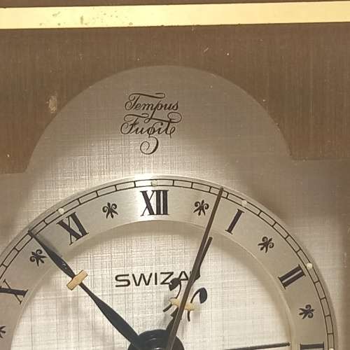 SWIZA TEMPEST FUGIT SWISS MANTEL CLOCK BOXED - WORKS