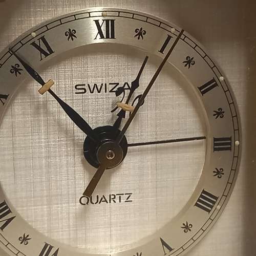 SWIZA TEMPEST FUGIT SWISS MANTEL CLOCK BOXED - WORKS