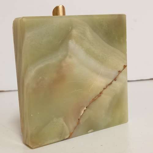 PAKISTAN BANDED ONYX ASH TRAY - MADE IN ITALY
