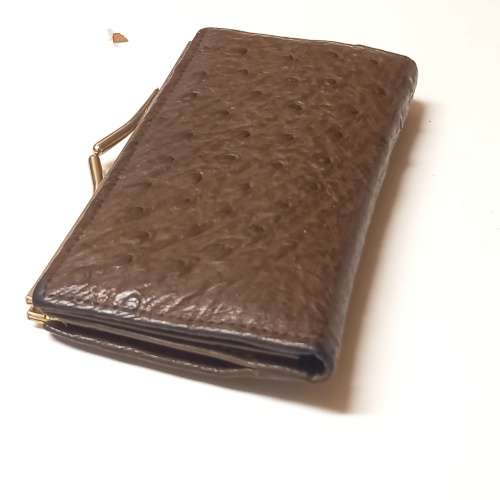 VINTAGE KRUGER NATIONAL PARK OSTRICH LEATHER PURSE