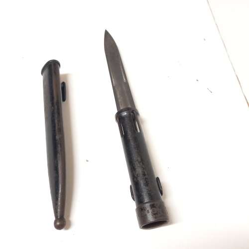 VINTAGE BAYONET 104369 AND METAL SCABBARD