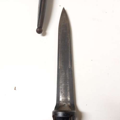 VINTAGE BAYONET 104369 AND METAL SCABBARD