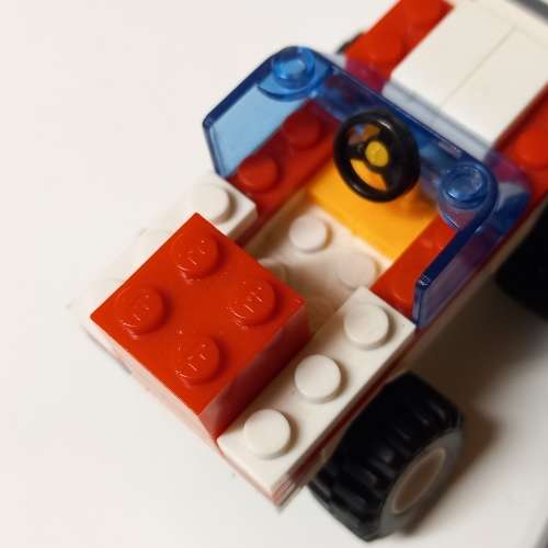 LEGO VEHICLES AND FIVE LEGO MINIFIGURES WITH EXTRA