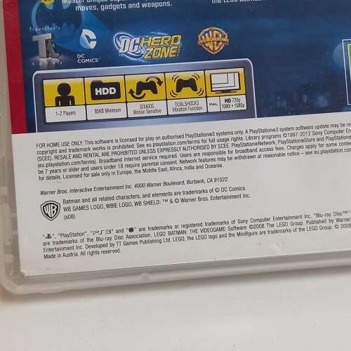 LEGO BATMAN THE VIDEO GAME PLAYSTATION 3 GAME