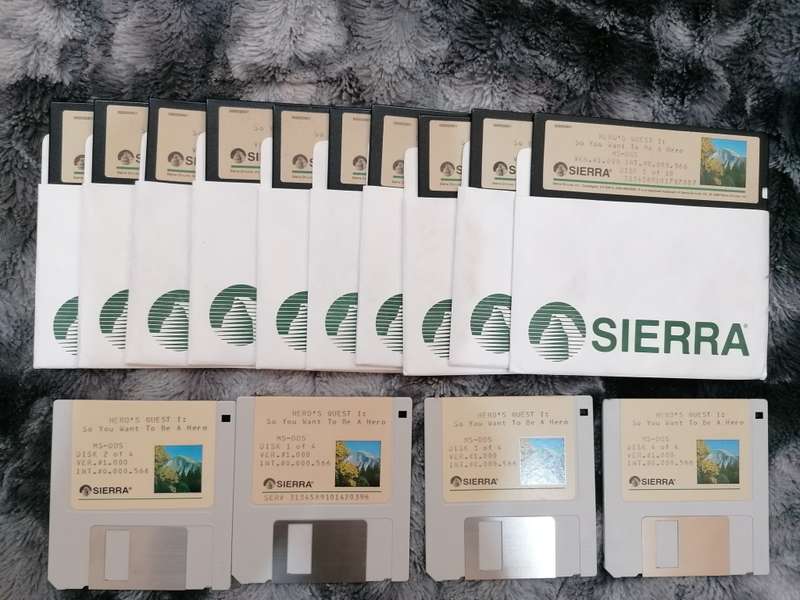 Hero`s Quest So You Want to be a Hero Floppy Disk Game
