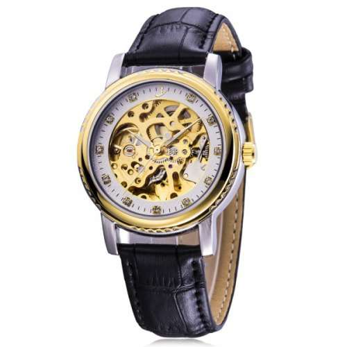 *DIAMONDS* FLENT Diamond Chronograph Automatic Hollow Timepiece