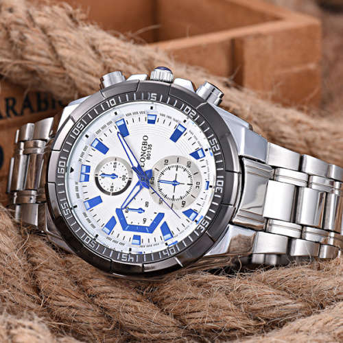 *HIGH CLASS!!* LONGBO Luxurious Multifunctions Stainless Steel Timepiece
