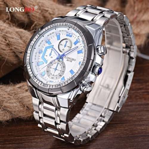 *HIGH CLASS!!* LONGBO Luxurious Multifunctions Stainless Steel Timepiece