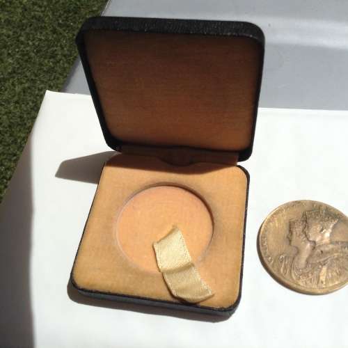 RARE 12/5/1937 UNITED BRITISH EMPIRE CORONATION OF K/G VI AND Q ELIZABETH COPPER MEDAL. PROTOTYPE DE