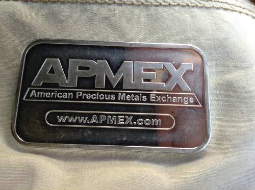 Silver  Bullion. 1oz  Troy 0.999 FIne SIlver.  Apmex SIlver BAR.