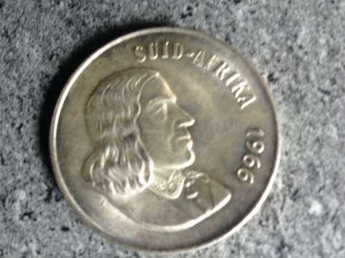 1966 Silver RSA  One Rand coin.