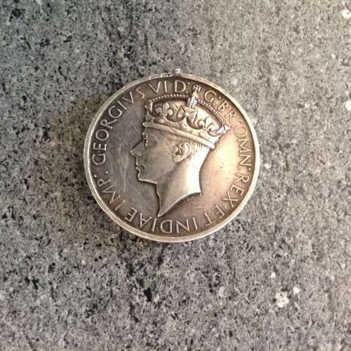 WW 11. General service Silver Medal Awarded to B/Const. F. BOLTON PAl.POLICE. No.  2372. PALESTINE