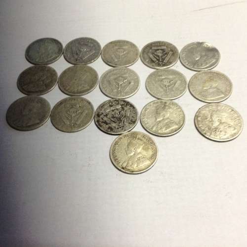 16 KING GEORGE V SILVER  UNION TICKEYS.