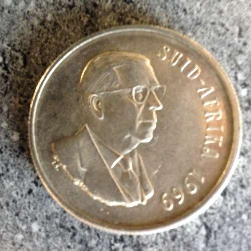 1969 SILVER RSA  ONE RAND COIN.