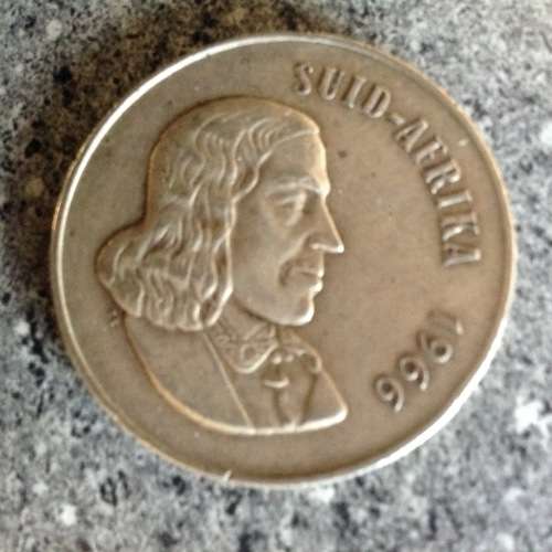 1966 RSA SILVER 1 RAND COIN.