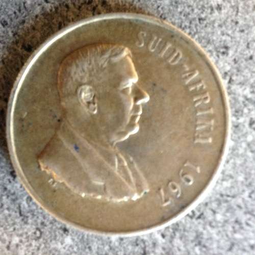 1967 RSA SILVER 12 GRAM NETTO RAND ONE COIN.