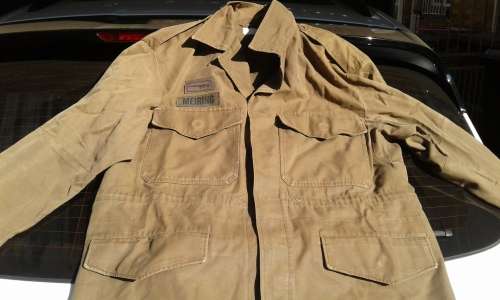SADF " BUSH WAR ERA BOSBAADJIE ISSUE. " SURNAME AND CLOTH "SKIETBALKIE" AS PORTRAYED ON CHEST.