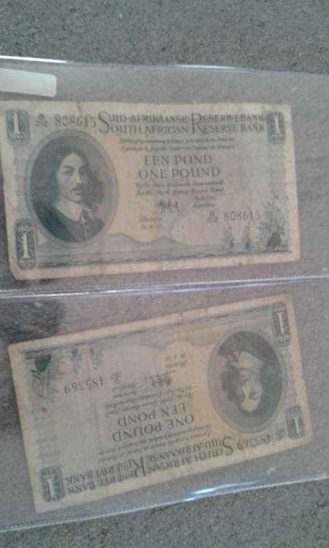 1957 MH DE KOCK 1POUND BANKNOTES. ONE BID.
