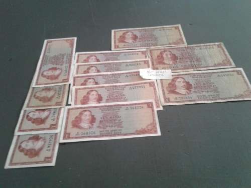 RSA THINUS DE JONGH R1 SMALL AND LARGE ,SPRINGBUCK WATERMARKED.BID 1 TO TAKE 12.
