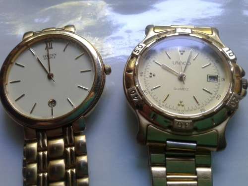 Untested Citizen-- and Lanco Gents' wrist watches.Bid one to take both.