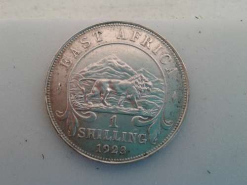 AU 1923 EAST AFRICAN 1 SHILLING SILVER COIN.EXCEPTIONAL.