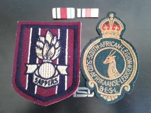 X'RARE SADF ENGINEERS -AND SA SOLDIERS 'LEGION CLOTH BADGES.