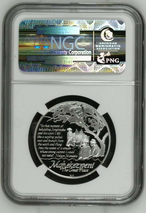 **PF 69 UC** 2013 MANDELA Protea Silver R1 NGC graded Proof 69!! With Mandela color label!