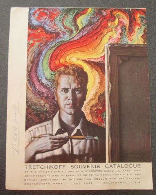 TRETCHIKOFF Colour prints spiral bound book & two Souvenir catalogues & one extra print signed !!!
