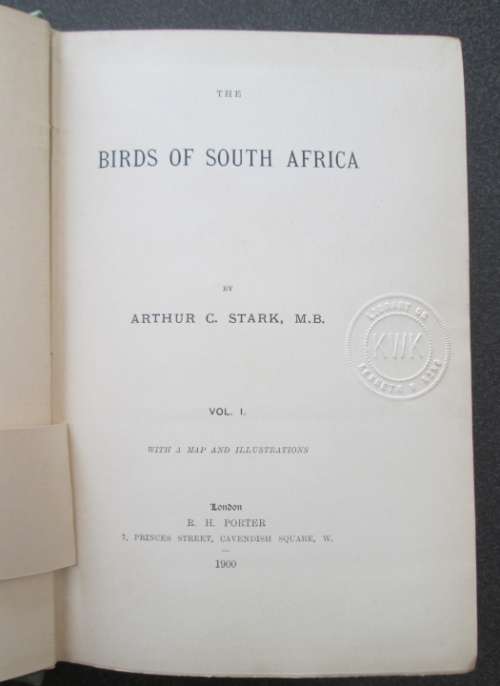 The Fauna of South Africa, The Birds of South Africa, vol I-IV, Stark, Edited by W.L. Sclater