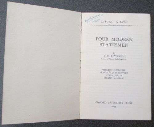 Four Modern Statesmen: Churchill, D. Roosevelt, Stalin, Kai-Shek - Living Names