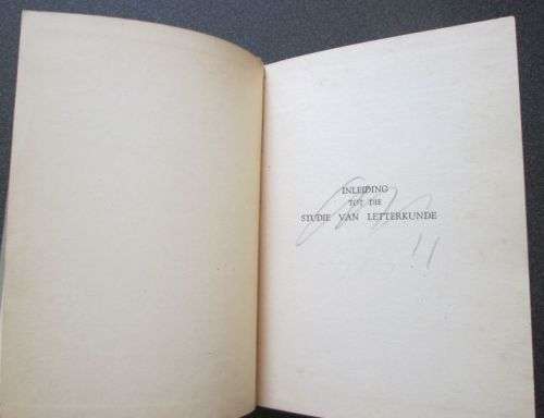 Inleiding tot die Studie Van Letterkunde  by  Schoonees, P.C., Van Bruggen, J.R.L. ,1942