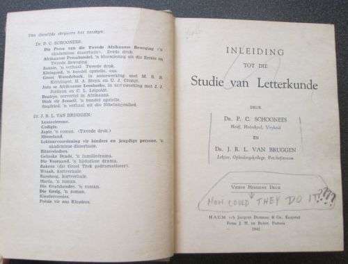 Inleiding tot die Studie Van Letterkunde  by  Schoonees, P.C., Van Bruggen, J.R.L. ,1942