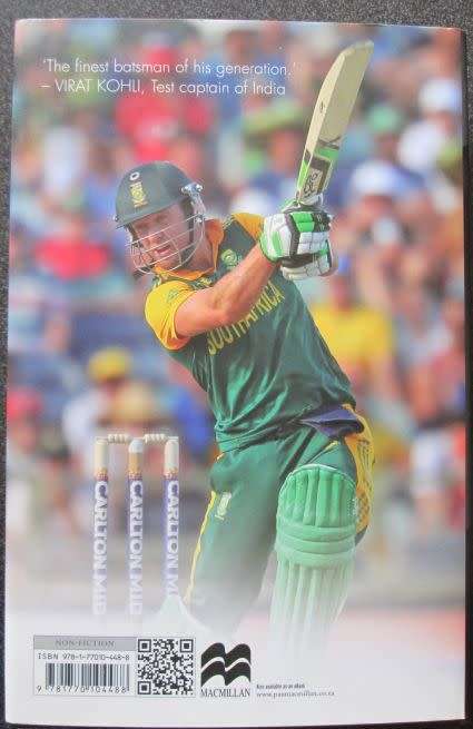 AB The Autobiography hardcover, Macmillan, 2016