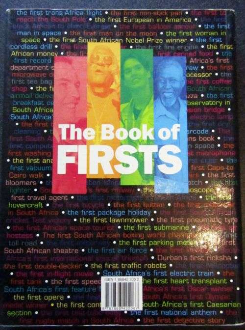 THE BOOK OF FIRSTS, SOUTH AFRICAN EDITION, Ian Harrison and Peter Joyce 2005