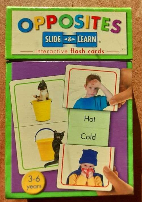OPPOSITES Slide and Learn Intercative Flash Cards 3-6 years