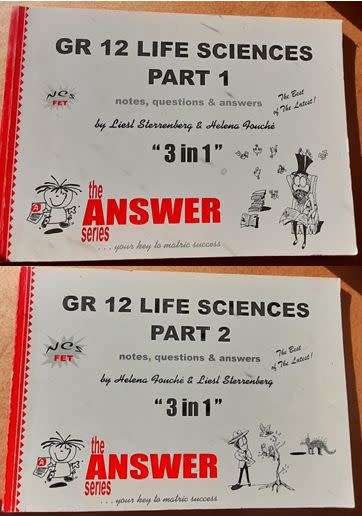 GR 12 LIFE SCIENCES P1+P2, NotesQuetionsAnsw `3 in 1` Helena Fouche Liesl Sterrenberg, Answer Series