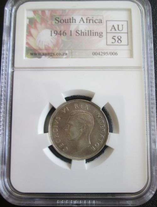1946 Shilling SANGS graded AU58 !!