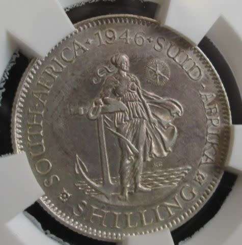 1946 Shilling SANGS graded AU58 !!