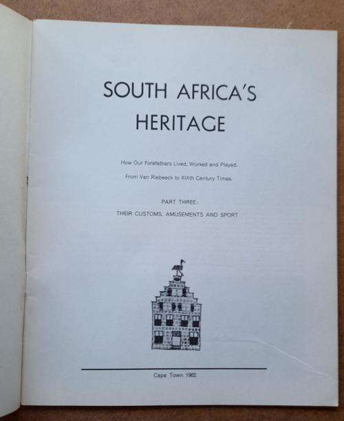 South Africa`s Heritage - Part Three: Their Customs, Amusements and Sport, Caltex