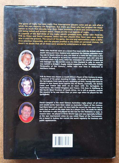 Legends of the Ball, Rugby`s Greatest Players by Chris Schoeman